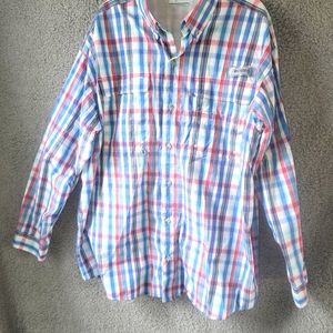 Columbia PFG Mens Large Long Sleeve Fishing Sportswear Multicolor Shirt